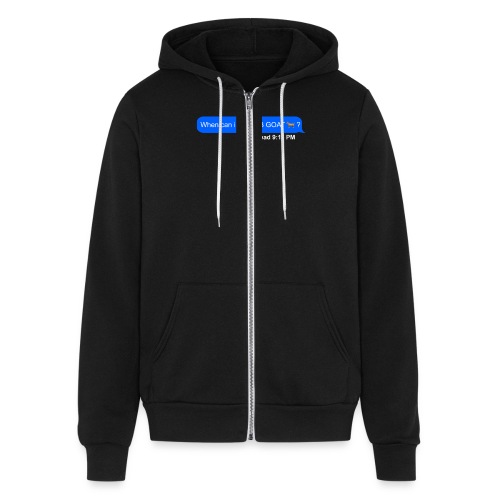 when can i see th3 goat - Bella + Canvas Unisex Full Zip Hoodie