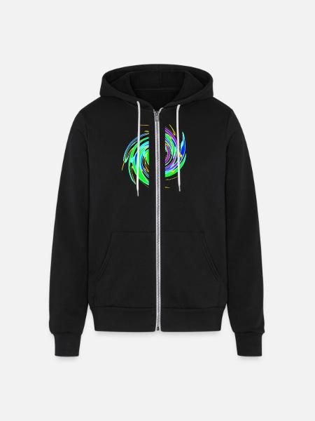 Where's the Purple? - Unisex Full Zip Hoodie - black