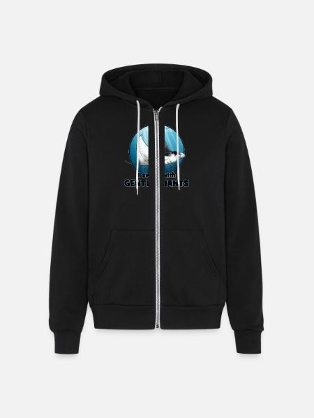 Manta Ray - Unisex Full Zip Hoodie - black