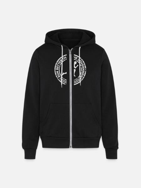 run better than government - Unisex Full Zip Hoodie - black