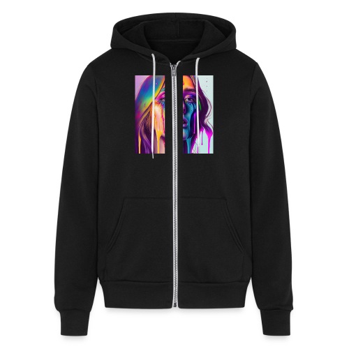 What are you looking at? - Emotionally Fluid 1 - Bella + Canvas Unisex Full Zip Hoodie