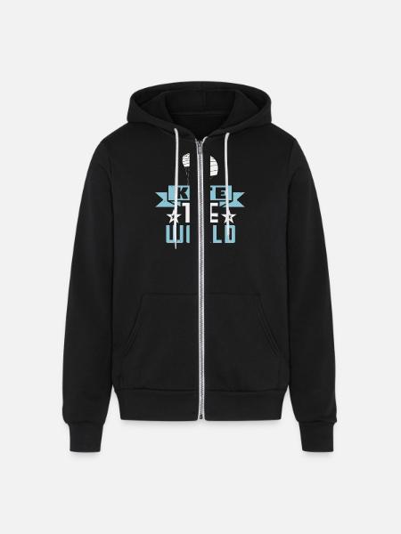 Kite The World - Unisex Full Zip Hoodie - black