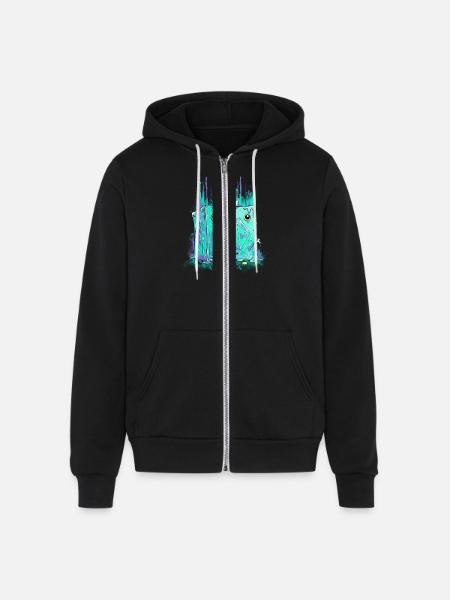 Cubie Pie - Unisex Full Zip Hoodie - black