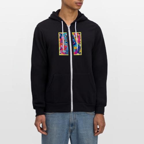 Meow Masterpieces: Optimal Cat Paint Art - Unisex Full Zip Hoodie