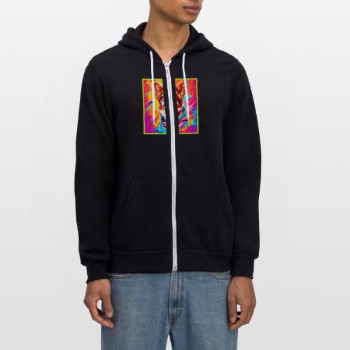 Best Dog Pet Paint Art - Unisex Full Zip Hoodie