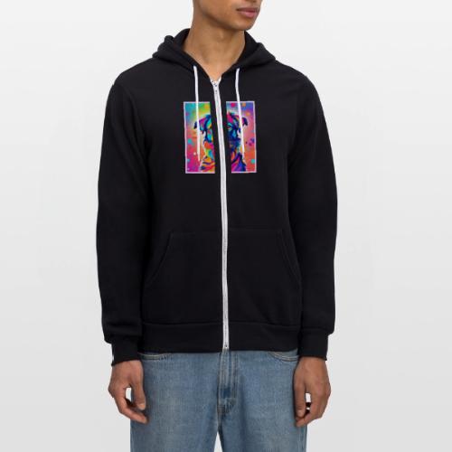 Bright Pet: Colorful Dog Painting Art - Unisex Full Zip Hoodie