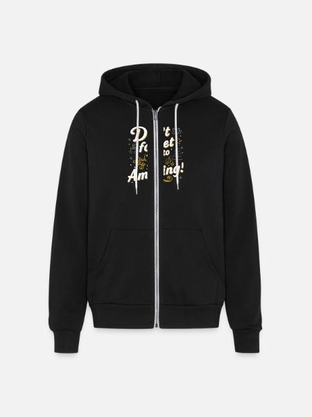 Retro Vibes: Be Amazing Tee - Unisex Full Zip Hoodie - black
