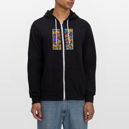 Golden Retriever Paws: Vibrant Colors - Unisex Full Zip Hoodie