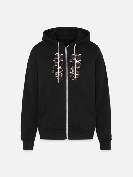 bubbles - Unisex Full Zip Hoodie - black