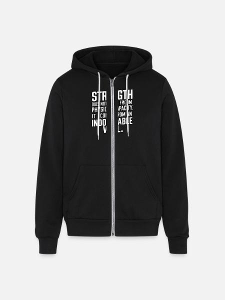 Motivation Quotes - Unisex Full Zip Hoodie - black
