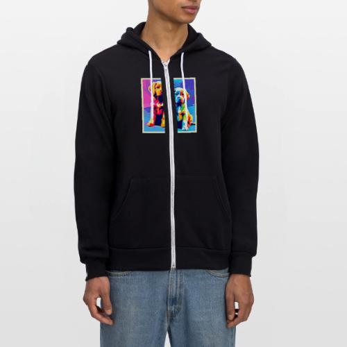 Rainbow Pups: Playful Duo - Unisex Full Zip Hoodie