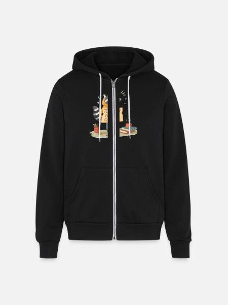 Test day vibes only - Unisex Full Zip Hoodie - black