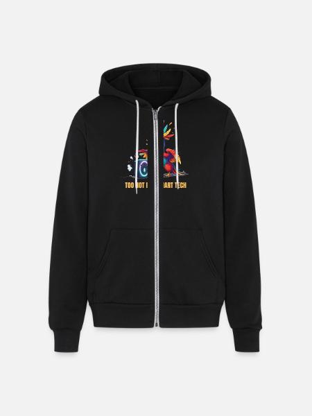 Burnt Out Commands - Unisex Full Zip Hoodie - black