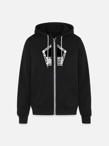 911 - Unisex Full Zip Hoodie - black