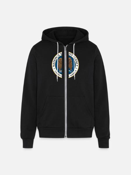 National Security Agency Logo - Unisex Full Zip Hoodie - black