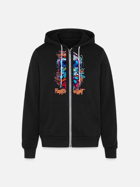Raptor Eagle2 - Unisex Full Zip Hoodie - black