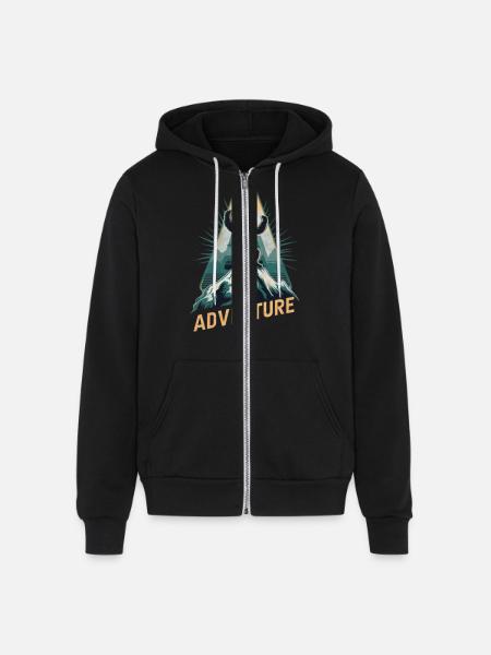 Big Foot ADVENTURE - Unisex Full Zip Hoodie - black
