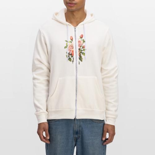 Pink Roses - Unisex Full Zip Hoodie