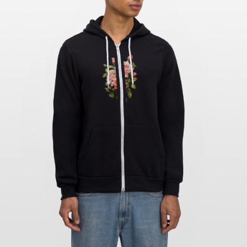 Pink Roses - Unisex Full Zip Hoodie