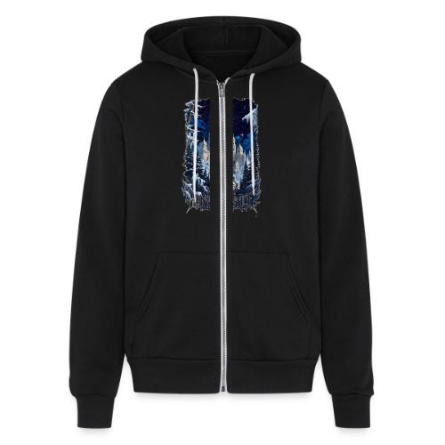 Celestial Winter Temple T-Shirt - Unisex Full Zip Hoodie