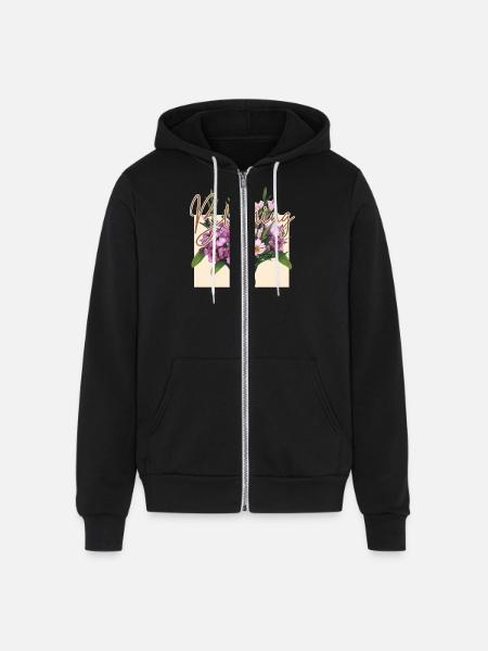 The Blooming Marvel - Unisex Full Zip Hoodie - black