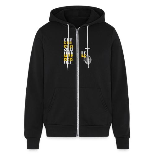 Eat Sleep Unicycle Repeat - Unisex Full Zip Hoodie