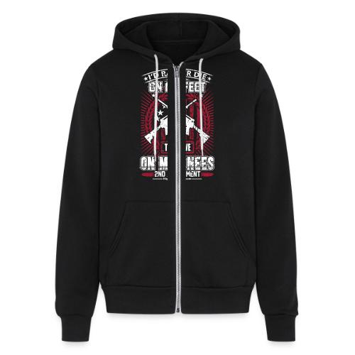 I'd Rather Die on My Feet for Dark Background - Unisex Full Zip Hoodie