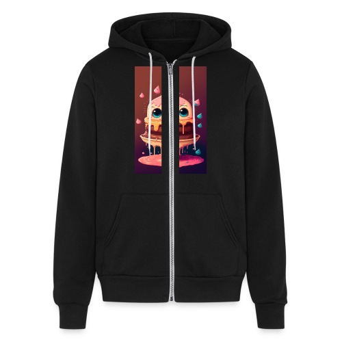 Cake Caricature - January 1st Psychedelia Desserts - Bella + Canvas Unisex Full Zip Hoodie