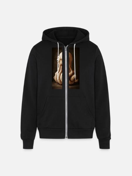 Peanut Octopus Madness - Unisex Full Zip Hoodie - black