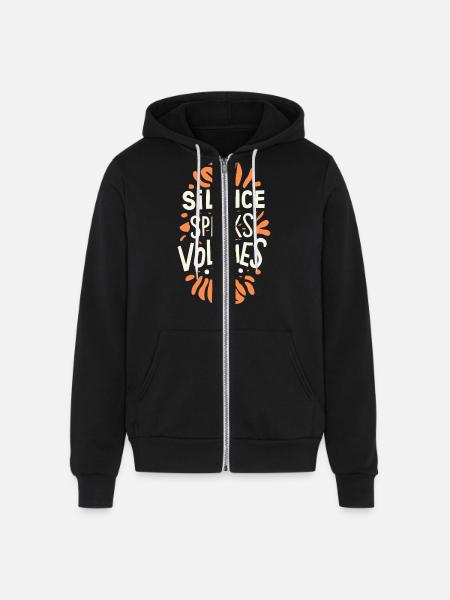 Silence speaks volumes - Unisex Full Zip Hoodie - black