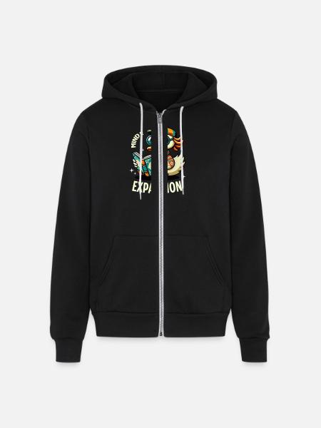 mind expansion - Unisex Full Zip Hoodie - black