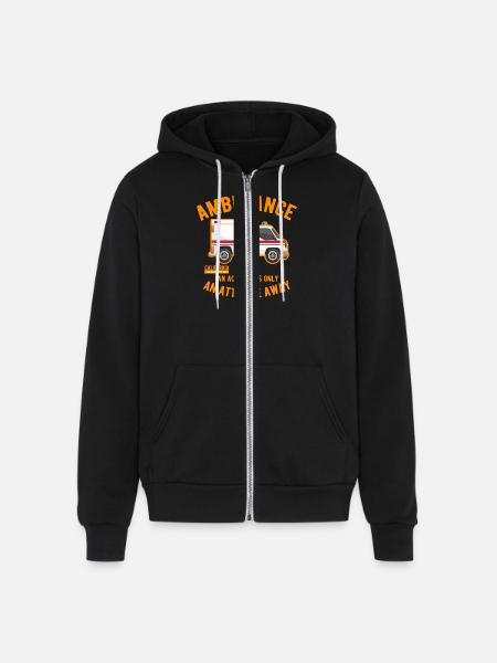 Ambulance Emergency Rescue - Unisex Full Zip Hoodie - black