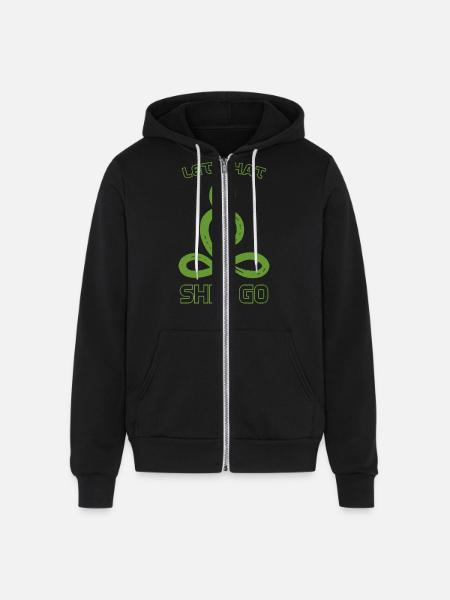 Let that shit go - Unisex Full Zip Hoodie - black