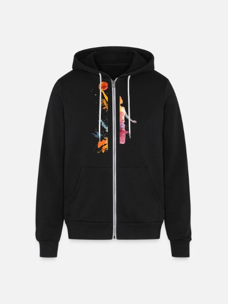 Basketball Girl Women Girls - Unisex Full Zip Hoodie - black