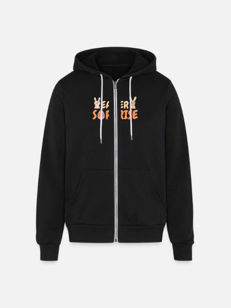 Easter Surprise - Unisex Full Zip Hoodie - black