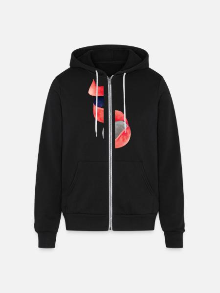 Lunar Fruit - Unisex Full Zip Hoodie - black