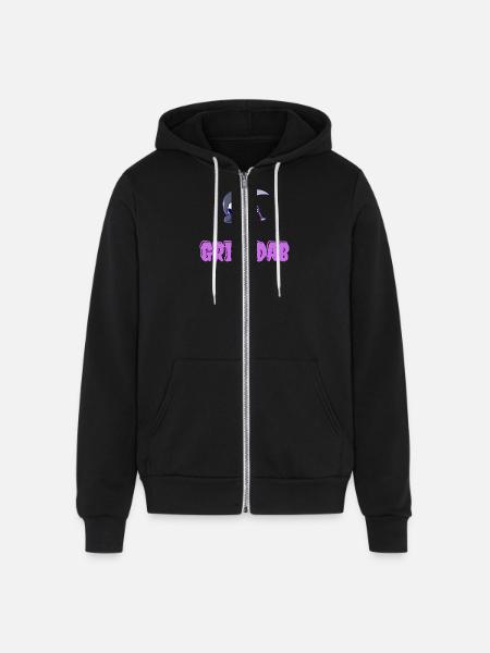 Grim Dab - Unisex Full Zip Hoodie - black