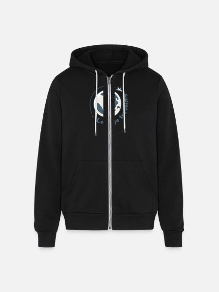 Lets go traveling - Unisex Full Zip Hoodie - black