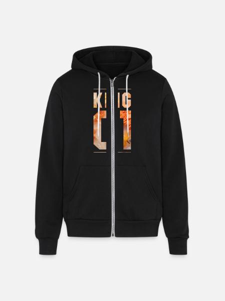 KING AND QUEEN - Unisex Full Zip Hoodie - black