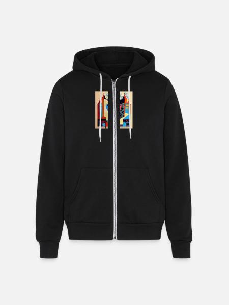 Broken heart - Unisex Full Zip Hoodie - black