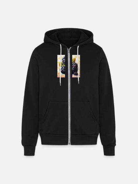 Big or berries? - Unisex Full Zip Hoodie - black