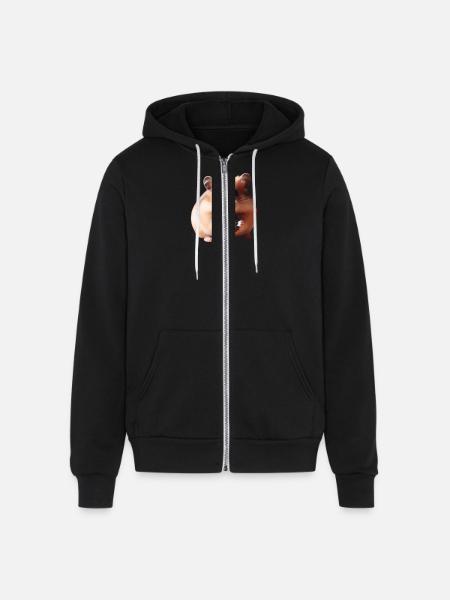 Seeds & Hamsters - Unisex Full Zip Hoodie - black