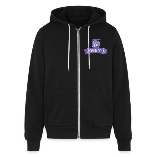 Doggy U Purple Stack Logo - Unisex Full Zip Hoodie