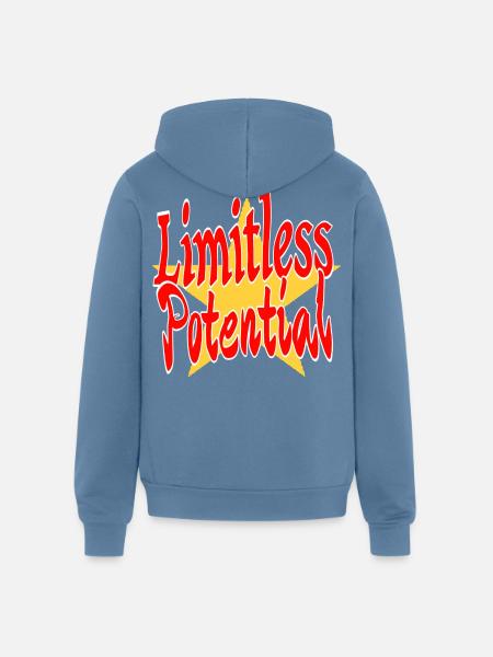 Limitless Potential - Unisex Full Zip Hoodie - steel blue