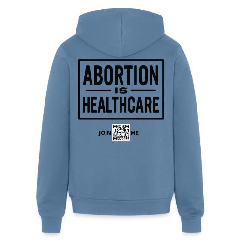 Abortion (black, back-facing) - Unisex Full Zip Hoodie