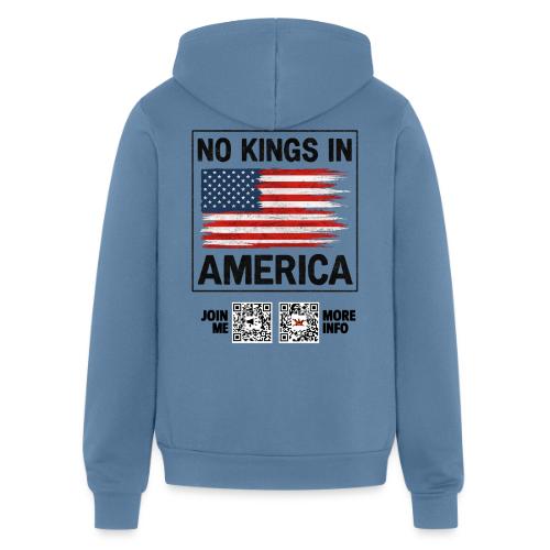 No Kings In America (black, back) - Unisex Full Zip Hoodie