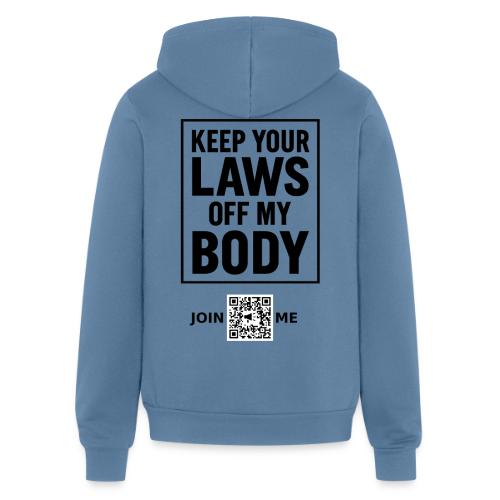 Laws Off (black, back-facing) - Unisex Full Zip Hoodie