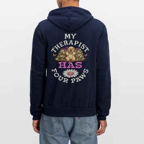 My Therapist Has Four Paws - Unisex Full Zip Hoodie