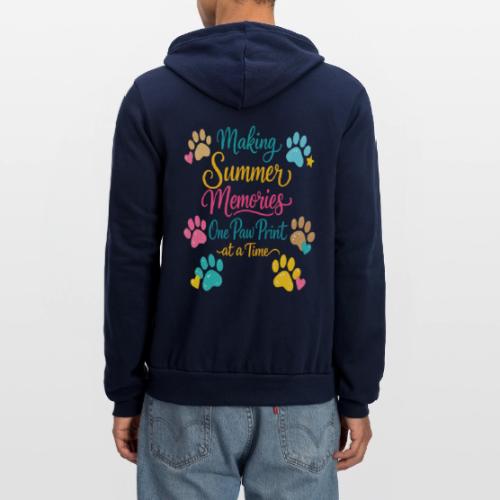 Making Summer Memories One Paw Print at a Time - Unisex Full Zip Hoodie