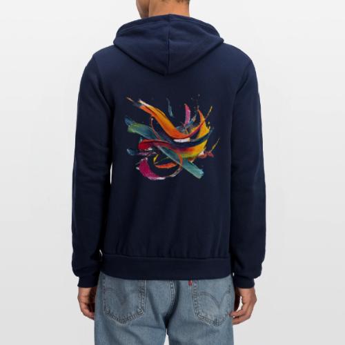 Colorful Waves - Unisex Full Zip Hoodie